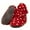 Red, variant on Ella Bonna Soft Baby Shoes, Cotton Baby Booties, Gray, 0-6 Months