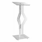 Kingdom TKLGEM1 Acrylic Gem Podium - Modern Contemporary Gem/Diamond-Like Design, Lightweight, and Easy to Transport