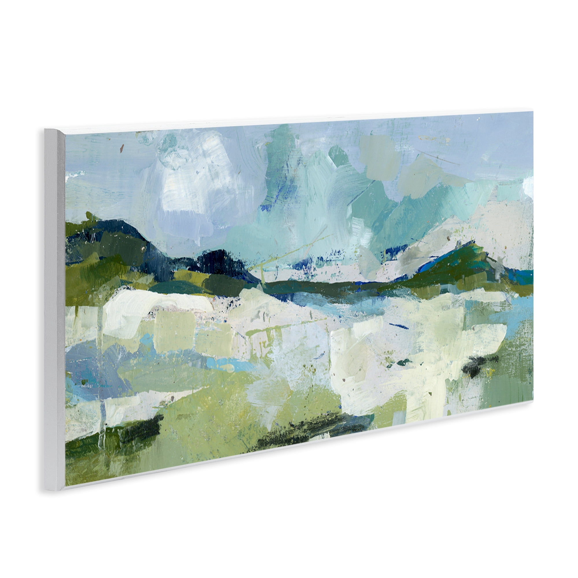 Stupell Industries Restless Landscape Impression Abstract Painting Unframed Art Print Wall Art, 17 x 7