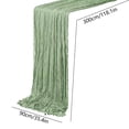 thumbnail image 3 of Yhmxh Cheesecloth Table Runner 35"x118", Boho Table Runner Decor Soft Gauze Rustic Wrinkle Wedding Table Decor for 10ft Table Birthday Party, Baby Shower, Bridal Shower, Home & Event Decor, 3 of 6