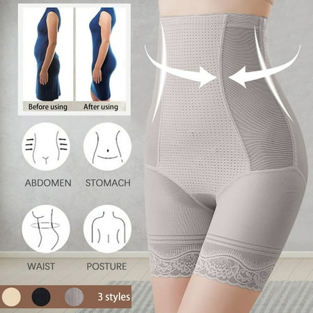 Aueoeo Waist Cincher Shapewear Panties for Women High Waisted Body Shaper Stomach Shapewear Underwear Girdle Panty