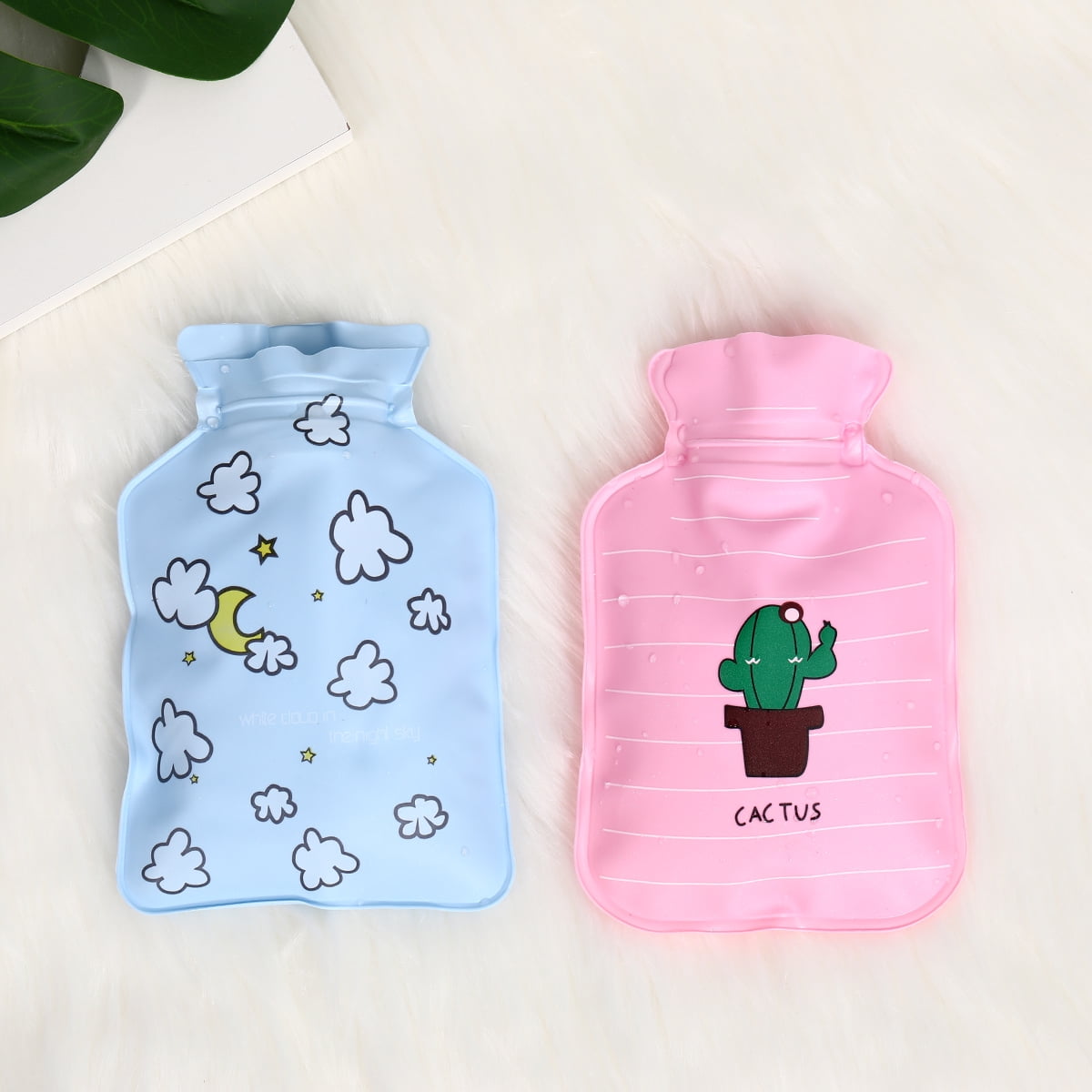 ULTECHNOVO 2 Sets Hot Water Bottle Winter Accessories Icepack Kids Thermal  Water Bottle Heating Pad Portable Belly Warmer Reusable Hot Water Bag