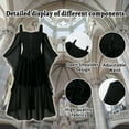 thumbnail image 4 of WASFDN Ladies Medieval Dress with Trumpet Sleeves,Traditional Irish Dress,Ladies Renaissance Cosplay Costume,Halloween Carnival Party Costume,XL, 4 of 8