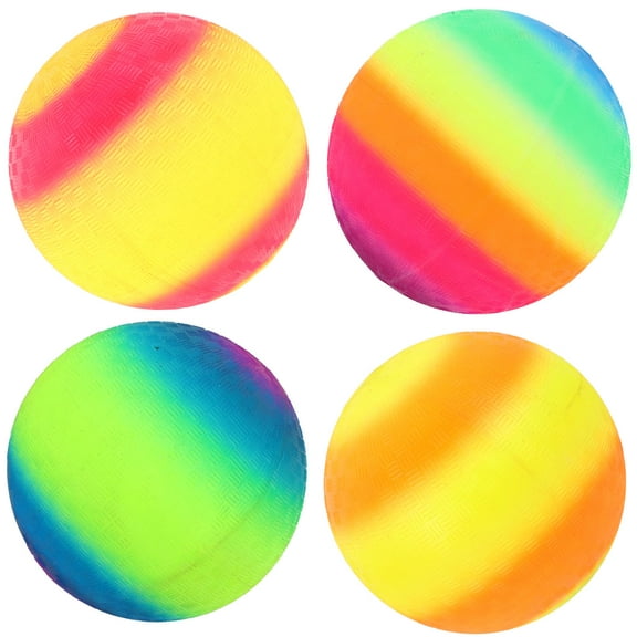 FRCOLOR 4Pcs Playground Play Balls Colored Patting Ball Children Kickball for Outdoor School Games