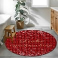 thumbnail image 3 of Round Rugs 3 Ft, Red Christmas Non Slip Area Rugs for Kitchen Bedroom Entryway, Xmas Snowflake Winter Washable Carpet Runner Rug Floor Mats for Bedroom Home Decor, 3 of 9