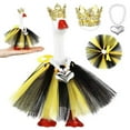 thumbnail image 4 of Luoshdecor Mini Desk Goose Outfits with Crown Necklace,Mesh Skirt Goose Cloth for Duck Statue Desk Key Holder 7.8 in, 4 of 6