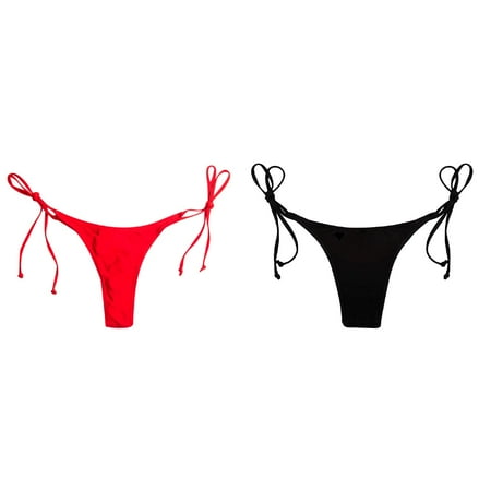 (2-Pack) 2025 New Side Bottom Thong Swimwear Swimsuits for Women Board Shorts and Top Brazilian Bathing Bikini Women Short Tops for Women for Skirts Tie Swimsuit Swimwears Tankinis Jr Swimsuits