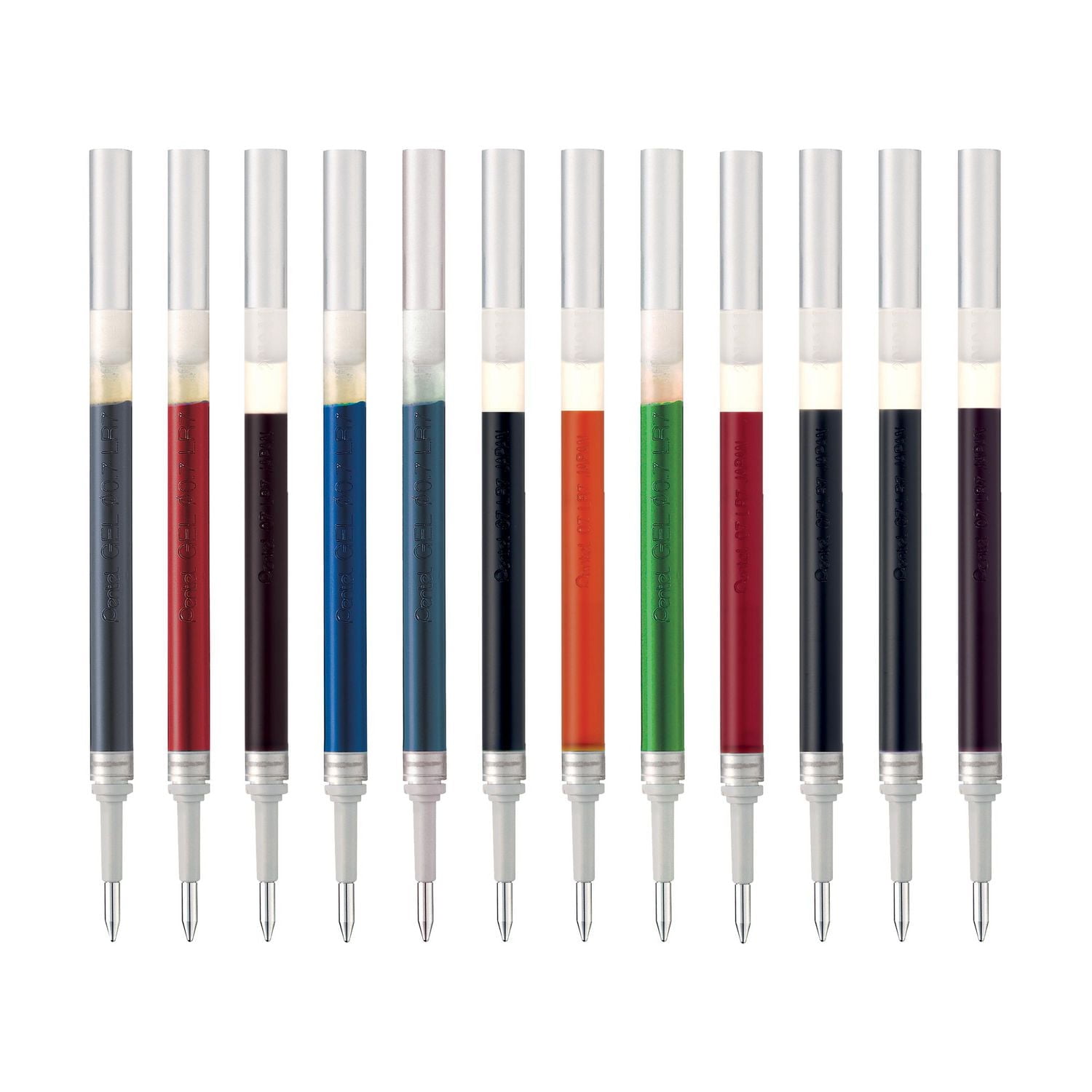Refill Ink - For EnerGel Gel Pen, (0.7mm) Medium Point, Assorted Colour 12PC Pack