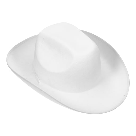 BESTYASH Cowgirl Hats for Women White Cowboy Hat with Adjustable Neck Strap 1Set