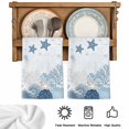 thumbnail image 5 of Blue Starfish Coastal Kitchen Towels Set of 1, Nautical Summer Beach Coral Shell Absorbent Dish Towels for Kitchen, Microfiber Hand Towel, Quick Drying Tea Towel for Cleaning Decorative Dishcloths, 5 of 7