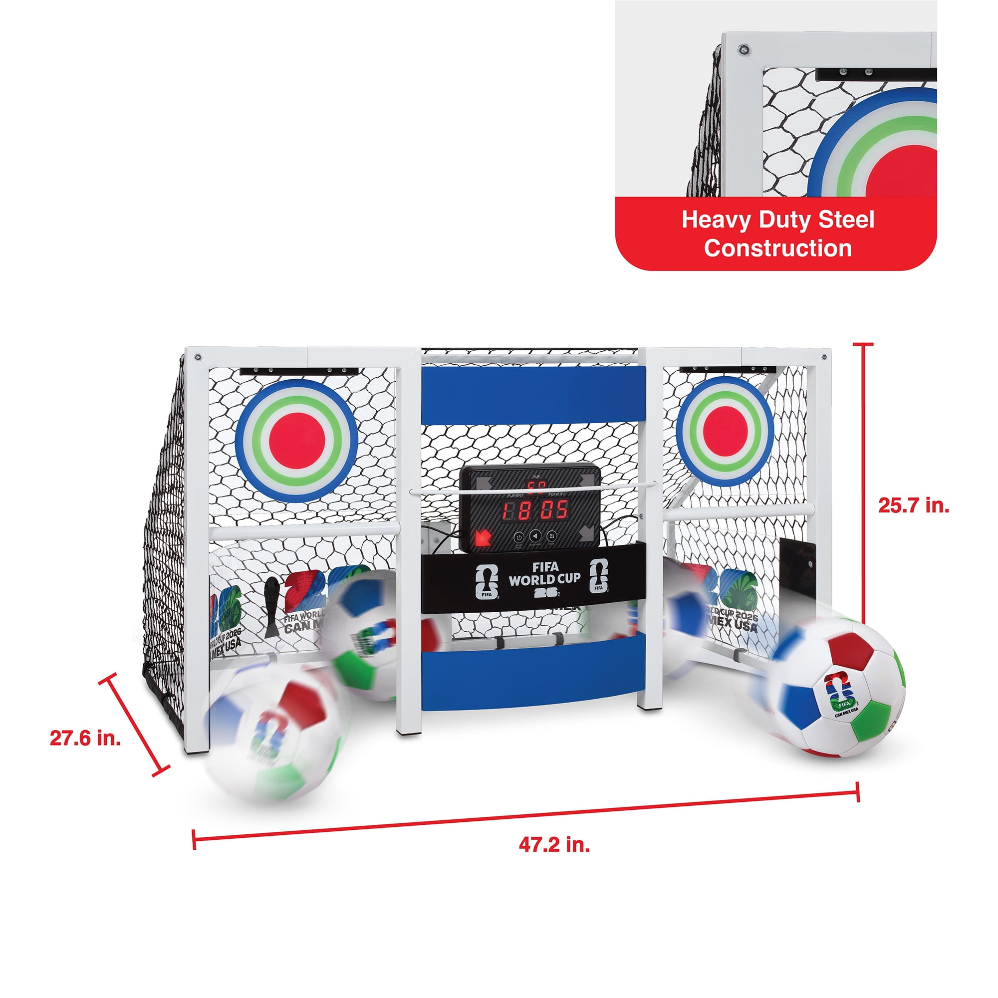 FIFA World Cup 2026 Arcade Soccer Roundabout with Electronic Scoring, 2 Soccer Goals, Soccer Ball and Pump Included, Ages 6+