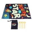 thumbnail image 1 of YM- Estera de picnic impermeable de gran tamaño portátil mantas de picnic al aire libre para acampar cielo estrellado azul, 1 of 10