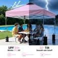 thumbnail image 4 of CHITOOMA 10 x 10ft Pop up Canopy Tent, Instant Outdoor Shelter Easy Portable Straight Leg Canopy Tent, Pink, 4 of 12