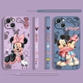 thumbnail image 2 of Funda de teléfono de Mickey y Minnie rosa para Apple iPhone 14, 13, 12 Mini, 11 Pro, XS, MAX, XR, X, 8, 7, 6S, SE Plus Fivean unisex, 2 of 2