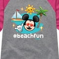 thumbnail image 3 of Disney Emoji - Beach Fun - Toddler And Youth Girls Raglan Graphic T-Shirt, 3 of 5