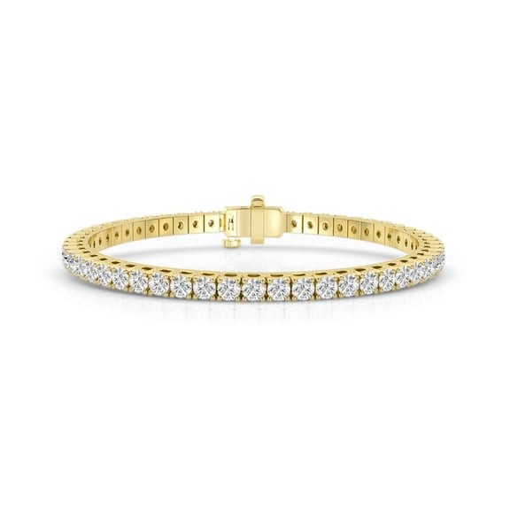 DiamondMuse 14K Yellow Gold 1.00 ct. Lab Grown Diamond Tennis Bracelet for Women