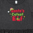 thumbnail image 4 of Inktastic Christmas Santa's Cutest Elf Girls Toddler Dress, 4 of 5