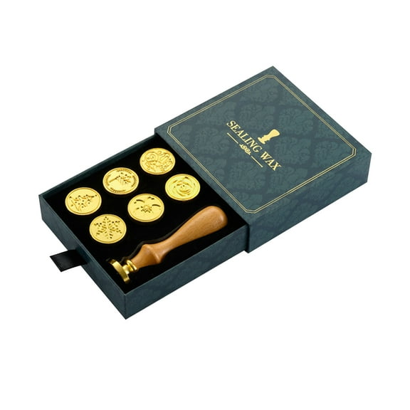 Nishore Stamp,Head With Box With Box Envelopes Box Envelopes Invitations Wax Seal Stamp Wax Stamp Wooden Stamp Head With Stamp Set Wax Handle Stamp Head Stamp Wooden Handle Kit Wax Stamp Stamps Wemay