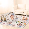 thumbnail image 2 of Foldable Baby Play Mat,Reversible, Waterproof, Anti-Slip Floor Playing Mats for Infants, Babies, Toddlers Indoor/Outdoor (Cute Bear Tall Foot+Animal Music Festival, 79 "* 51 "* 0.4")  thick 1cm, 2 of 8