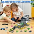 thumbnail image 2 of Frontoytall Ocean Explorer Playset - Submarine Toy with 12 Deep Sea Animals (Sharks/Dolphins/Turtles) & Truck Cars, Plastic Coral Reef Habitat for Kids Ages 3+, 2 of 8