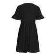 thumbnail image 5 of CEHVOM Robes T-Shirt Décontractées d'Été pour Femmes à Volants Manches Courtes Amples Robe de Soirée en Solde, 5 of 5
