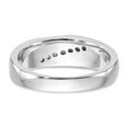 thumbnail image 5 of Solid 14k White Gold Lab Grown Diamond Matte Brushed Finish / Men's Wedding Ring Band Ba Size 10.5 (.249 cttw.), 5 of 8