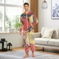 thumbnail image 4 of Cartoon Landlines Adult Onesie Pajamas Slim Fit Christmas One Piece Suit Pjs for Women and Men Hooded Zipper, 4 of 7