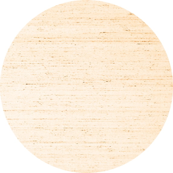Ahgly Company Indoor Round Solid Orange Modern Area Rugs, 5' Round