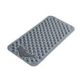 thumbnail image 2 of ZZkhGo Foot Scrubber Shower Mat with Pumice Feet Scrub Stone, Oval Bathtub Mat with Antislip Suction Cups and Drain Holes, Non Slip Bath Floor Mats for Feet Massage, 2 of 7