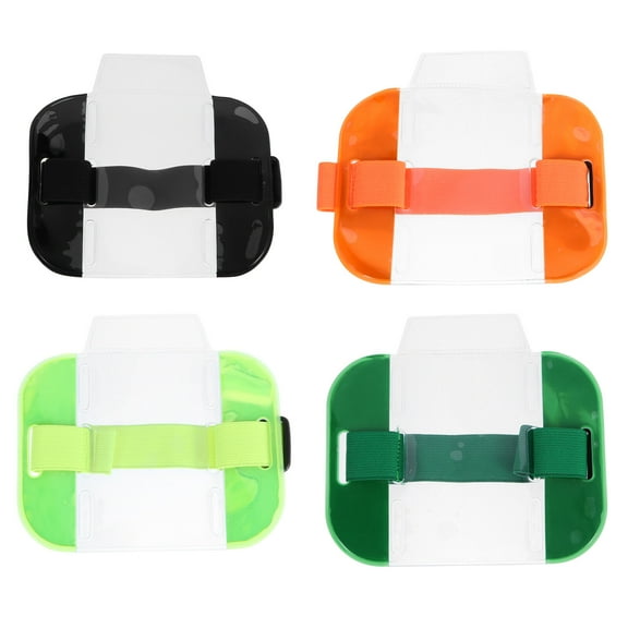 4pcs Arm Badge Holder Armband for ID Cards Badge Protective Cover for Worker