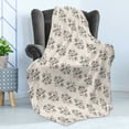 thumbnail image 4 of Floral Soft Flannel Fleece Blanket, Hand Drawn Composition Romantic Watercolor Style Roses Feminine Design, Cozy Plush for Indoor and Outdoor Use, 70" x 90", Pale Rose Ivory and Grey, by Ambesonne, 4 of 5