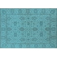 thumbnail image 1 of Ahgly Company Indoor Rectangle Oriental Light Blue Traditional Area Rugs, 7' x 9', 1 of 4