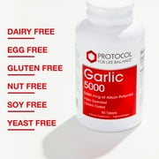 Protocol Garlic 5000 - 5,000 MCG Allicin - Enteric coated - Odor Controlled - 90 Tabs