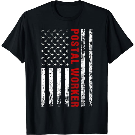 USA Flag Postal Life Mail Carrier Postal Worker, mail lady T-Shirt