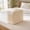 Beige, variant on Clear Window Large Capacity Quilt Storage Bag Portable Breathable Organizer for Comforters Blankets Clothes Closet Under Bed