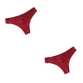 thumbnail image 2 of Minnieouse Bragas de tiro bajo Tanga Ropa interior de mujer Tanga Bragas sin costuras Sexy Atractiva Mano de obra fina Transpirable Vino M Vino rojo METRO 2Conjunto, 2 of 6