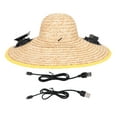 thumbnail image 2 of Sombrero Para El Sol Con Ventilador De Ala Ancha, Cómodo Control De Voz AI, Sombrero Solar Transpirable Para Ventilador De Pesca, Paja De Trigo Para Invernadero, 2 of 7