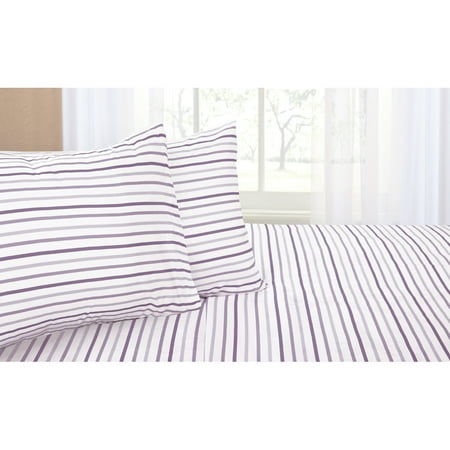 Mainstays Stripes Sheet Set, Multiple Colors