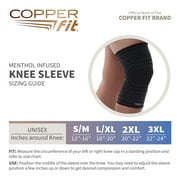 Copper Fit® ICE Compression Knee Sleeve, Menthol Infused, 3XL, Black, 1-Pack, FSA HSA Eligible