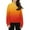 Orange, variant on TQWQT Pink Girls Sweatshirt Kids 10-12 Long Sleeve Gradient Color Crop Tops Cute Half Zip Hoodies for Girls Tween Girls Pullover Clothes for Girls Blue 150(11-12Y)