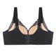 thumbnail image 2 of Women's Plus Size Bras Full Figure Wireless Back Close Lace Bra Dark Grey C 36, 2 of 6