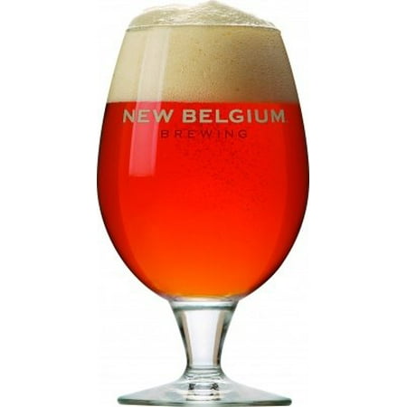 New Belgium Ale Globe Glassware Set - 2 Glasses, Set of 2 Beautifully Crafted Officially Licensed New Belgium Brewery Globes By Fat