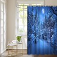 thumbnail image 2 of 4 Pcs Christmas Star Shower Curtain Sets with Rugs for Bathroom Decor,Sky Night Bathroom Shower Curtain Sets,Twinkle Bathroom Sets with Shower Curtain and Rugs, 2 of 7