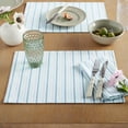 thumbnail image 4 of Martha Stewart Daisy Stripe Fabric Placemat Set 4-Pack, Blue, 13"x17.5", 4 of 8