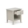 thumbnail image 3 of East West Furniture Gallatin 18" Wood Nightstand with 1 Drawer in Butter Cream, 3 of 4