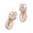 thumbnail image 3 of DREAM PAIRS Flat Sandals for Women Dressy Rhinestone T-Strap Thong Flat Sandals  for Summers Dress Beach, 3 of 5