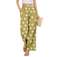 thumbnail image 2 of Delayuji Women's Wide Leg Pants Dot Printed Palazzo Pants High Waisted Casual Loose Straight Leg Pants with Pockets Womens Trousers, 2 of 7
