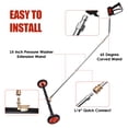 thumbnail image 2 of TERRALYX Undercarriage Pressure Washer Attachment, 22" Dual-Function Water Broom for Pressure Washer Undercarriage Cleaner with 7 Nozzles 3 Pieces Extension Wand, 4000 PSI, Orange, 2 of 8