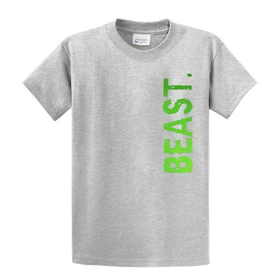 Soccer Beast in Neon Green Athletic Sports Short Sleeve T-shirt-Lightgrey-5Xl