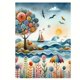 thumbnail image 2 of 5D DIY Con Cuentas Cuadradas Kit Playa Pintado Del 40x50cm, 2 of 9